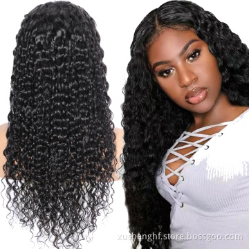 Cuticle Aligned virgin brazilian hair transparent swiss lace 13X6 deeper parting hd lace frontal wig
